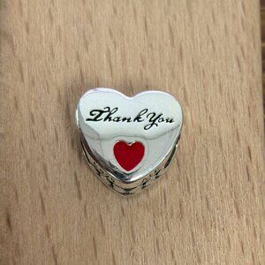 Pandora Love Thank you Exclusive Travel Heart Charm, S925 Silver Bracelets